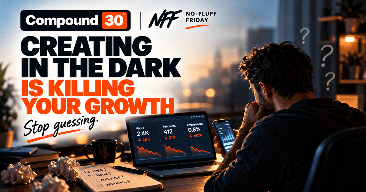 Creating In The Dark Is Killing Your Growth — No-Fluff Friday, Issue 18